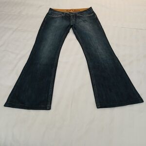 Blood and Glitter Mid-Rise Bootcut Y2K Denim Jeans Women's Size 30